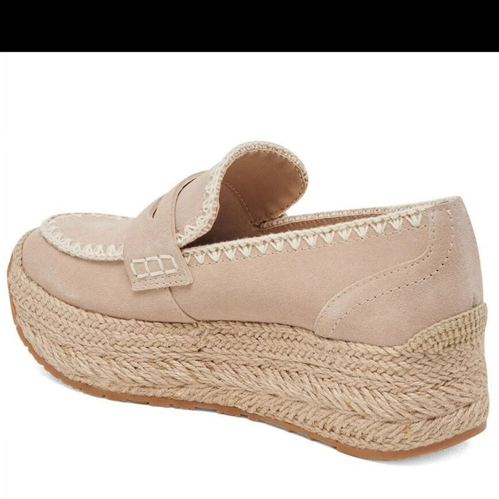 Dolce Vita Janine Platform Sneaker Loafer Women's Bone Nude Suede - Picture 10 of 10
